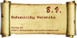 Bohuniczky Veronika névjegykártya